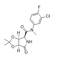 4H-1,3-Dioxolo[4,5-c]пиррол-4-карбоксамид, N-(3-chloro-4-fluorofenyl)tetrahydro-N,2,2-trimethyl-6-oxo-, (3aS,4S) ,6aS)-