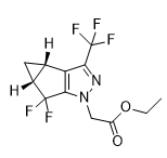 ethyl 2-((3bS,4aR)-5,5-difluoro-3-(trifluoromethyl)-3b,4,4a,5-tetrahydro-1H-cyclopropa[3,4]cyclopenta[1,2-c]pyrazol-1-yl)acetate