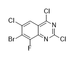 7-bromo-2,4,6-trikloro-8-fluoroquinazolin