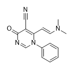 5-Pyrimidinecarbonitrile, 6-[2-(dimethylamino)ethenyl]-1,4-dihydro-4-oxo-1-phenyl-