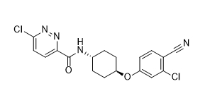 3-Pyridazinecarboxamide, 6-chloro-N-[trans-4-(3-chloro-4-cyanophenoxy)cyclohexyl]-