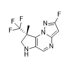 6H-Pyrazolo[1,5-a]pyrrolo[2,3-e]pyrimidine, 2-fluoro-7,8-dihydro-8-methyl-8-(trifluoromethyl)-, (8S)