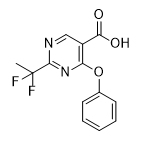 2-(1,1-difluoroethyl)-4-phenoxypyrimidine-5-carboxylic acid