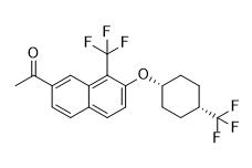 1-(8-(trifluoromethyl)-7-(((1s,4s)-4-(trifluoromethyl)cyclohexyl)oxy)naphthalen-2-yl)ethan-1-one