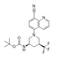 tert-butyl ((3R,5S)-1-(8-cyanoquinolin-5-yl)-5-(trifluoromethyl)piperidin-3-yl)carbamate